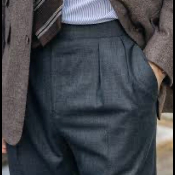 NWT Alan Flusser Wool Blend Dress Charcoal Pants Size 34x32. MSRP $65 - Picture 2 of 8